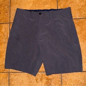 Denali Men’s Hybrid Chino Shorts size 36 blue, zip back pocket